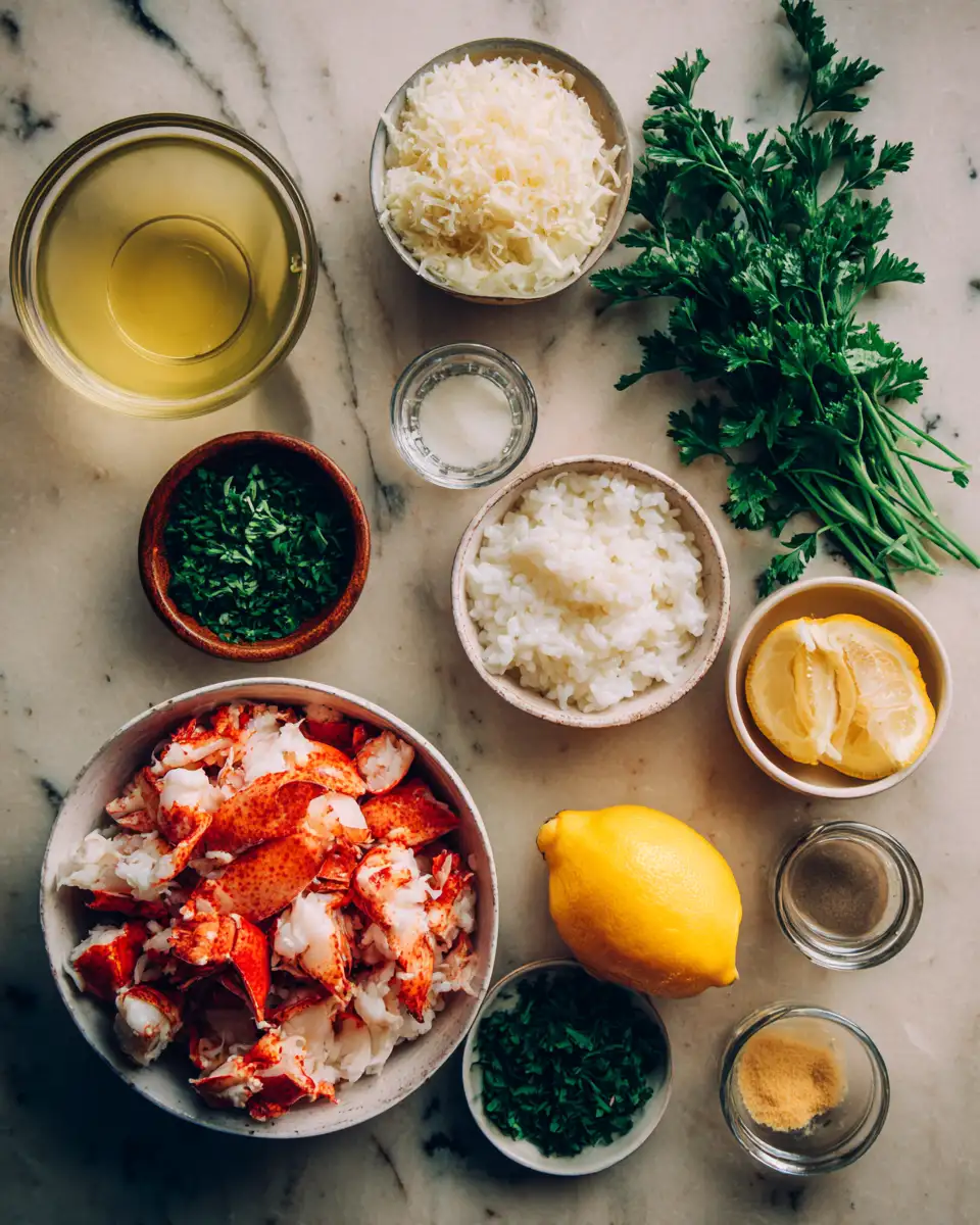 Ingredients for Creamy Lemon Butter Lobster Risotto That Will Melt Your Heart
