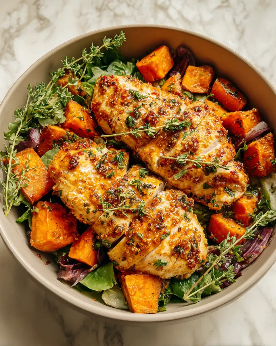 Final dish - Sweet and Savory Maple Dijon Chicken and Sweet Potato Bowls You Have to Try
