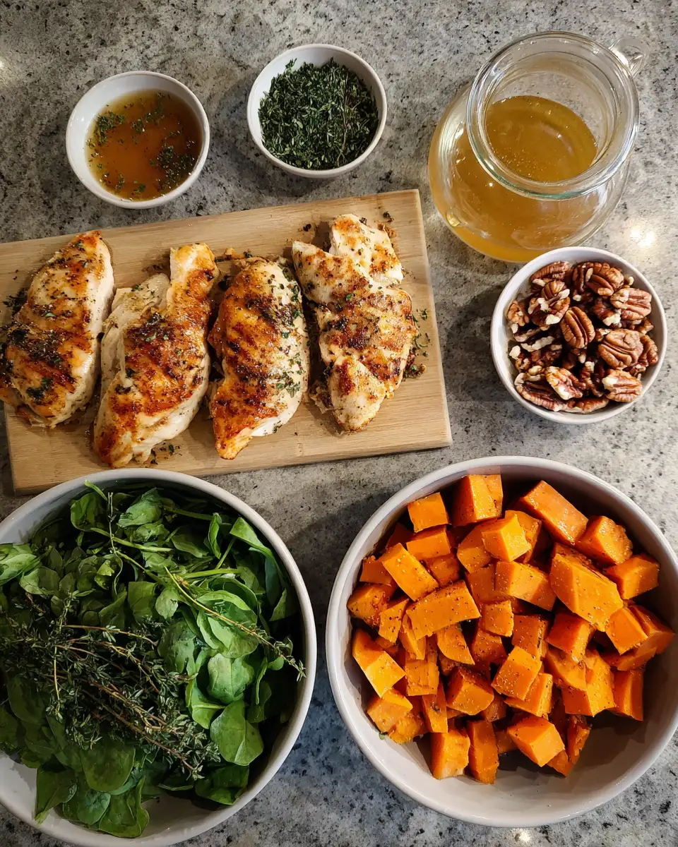 Ingredients for Sweet and Savory Maple Dijon Chicken and Sweet Potato Bowls You Have to Try