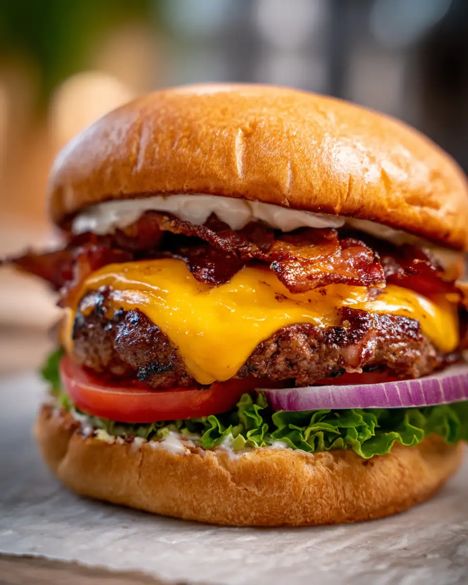 Final dish - Mouthwatering Printable Bacon Ranch Cheeseburger Recipe You Have to Try