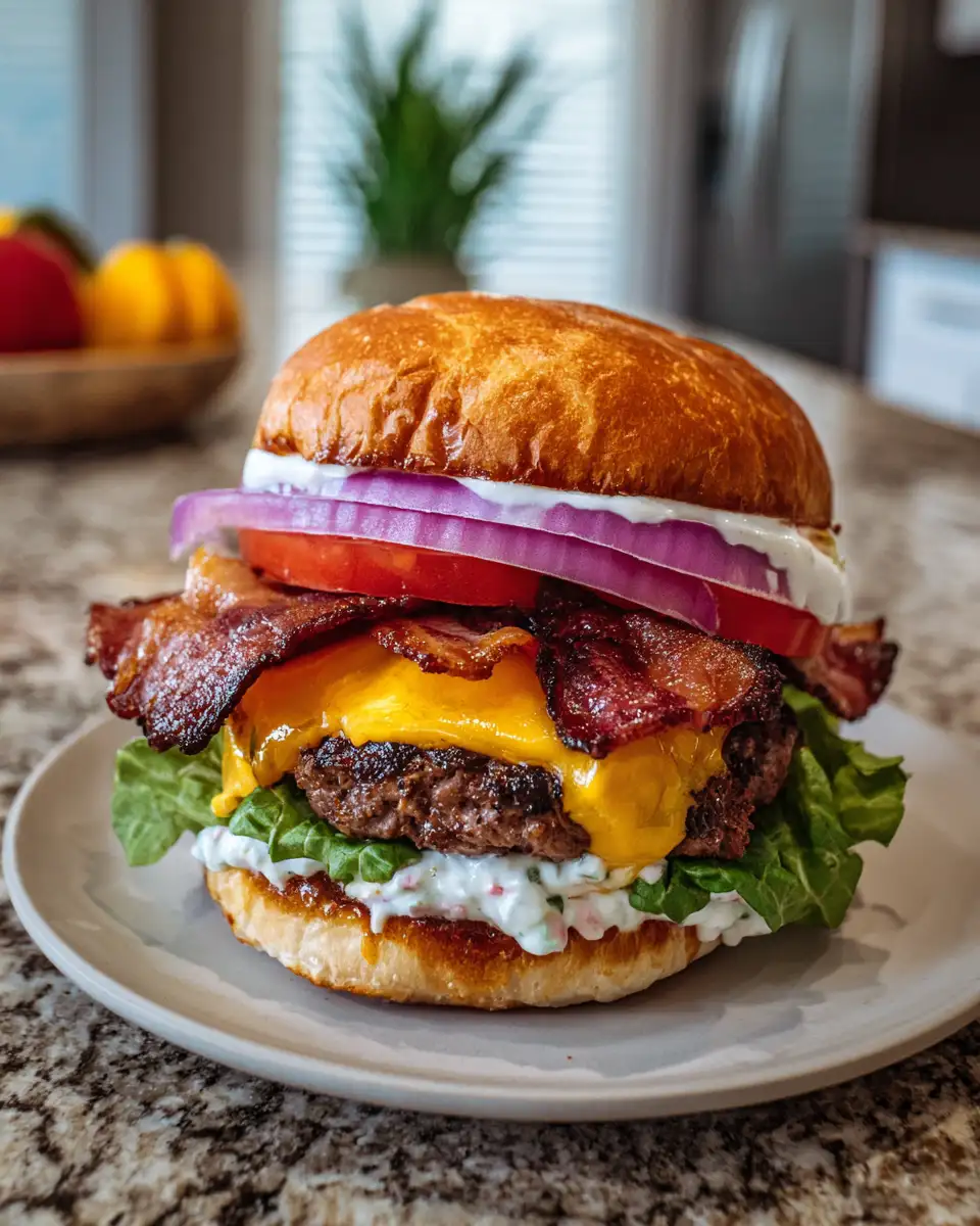 Ingredients for Mouthwatering Printable Bacon Ranch Cheeseburger Recipe You Have to Try