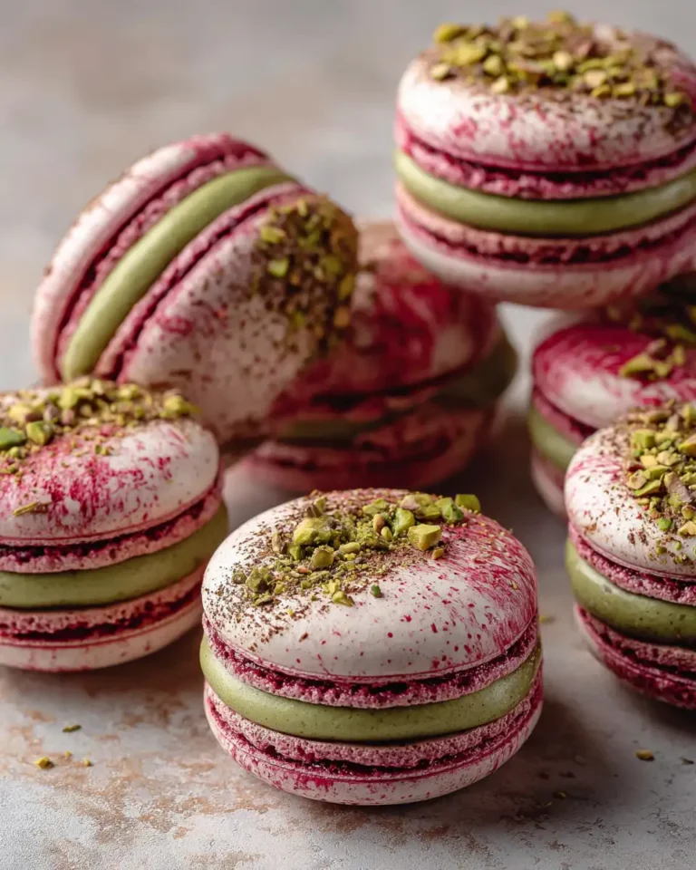 Irresistible Raspberry Pistachio Macarons That Will Delight Your Taste Buds - Featured Image