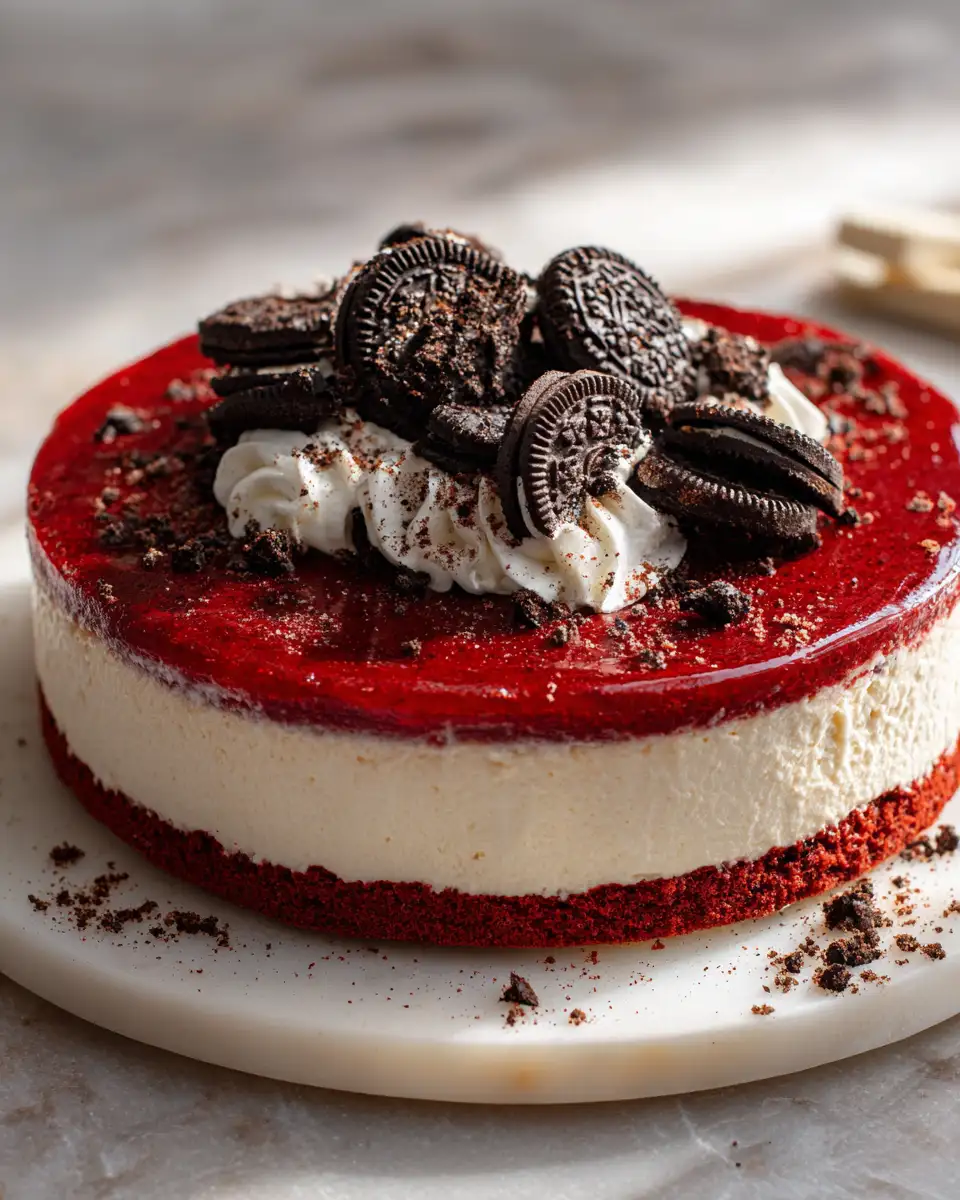 Decadent Red Velvet Oreo Cheesecake Recipe You Have to Try 7 Final dish - Decadent Red Velvet Oreo Cheesecake Recipe You Have to Try
