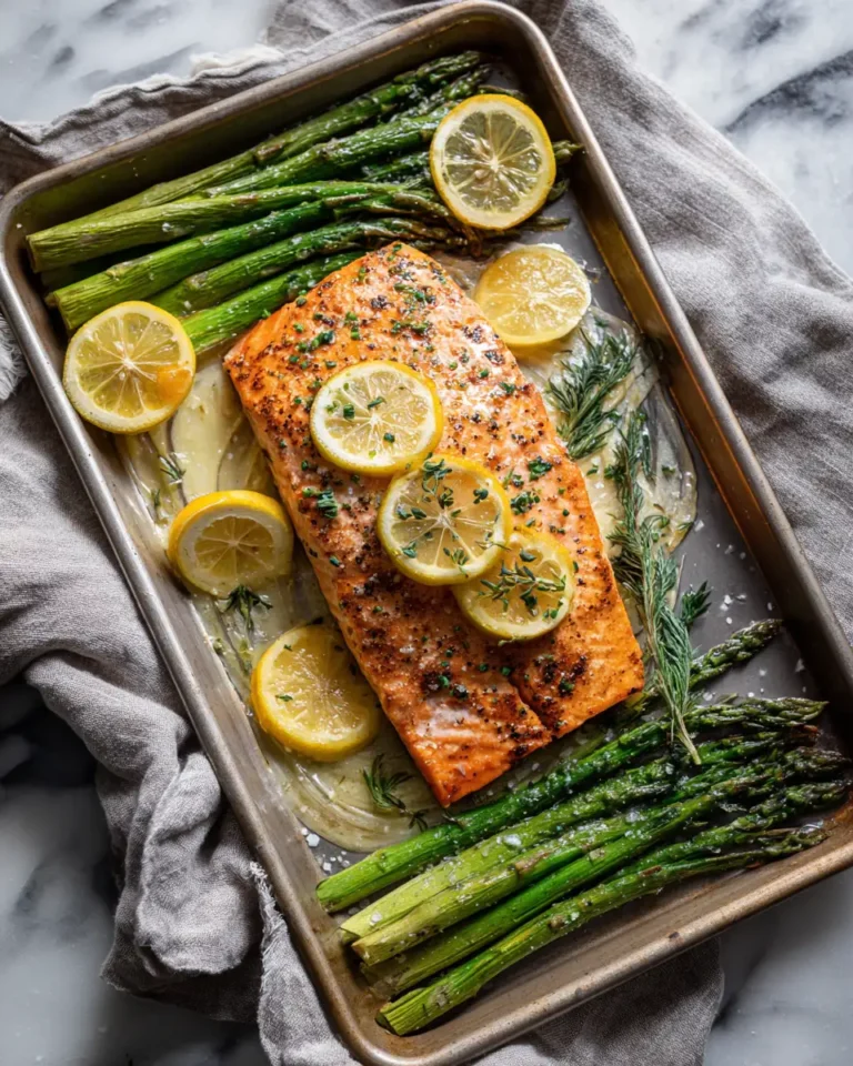 Easy Sheet Pan Lemon Garlic Butter Salmon Recipe for a Flavorful Dinner - Featured Image