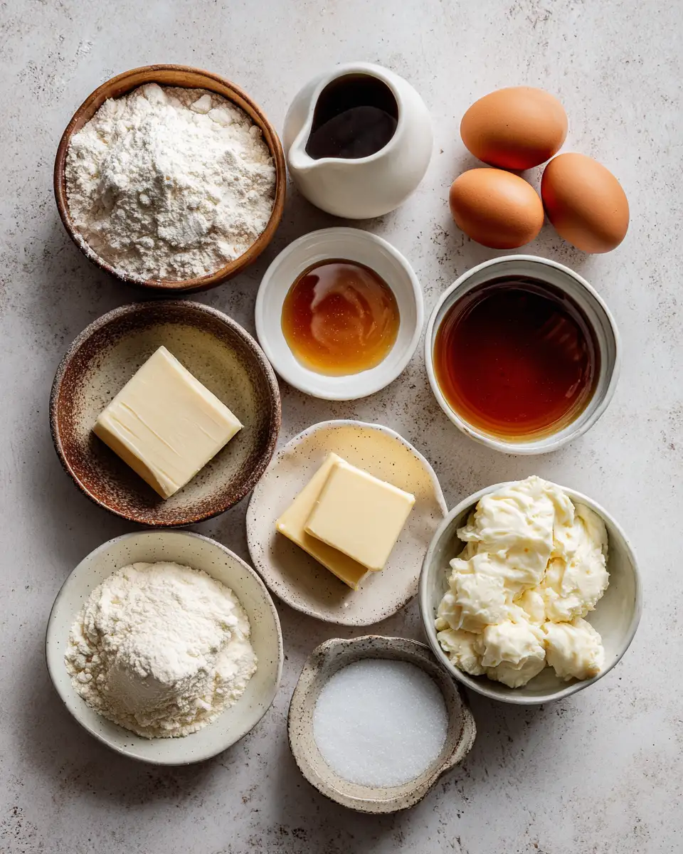 Ingredients for Irresistible Soft Maple Cookies with Brown Butter Icing That Melt in Your Mouth