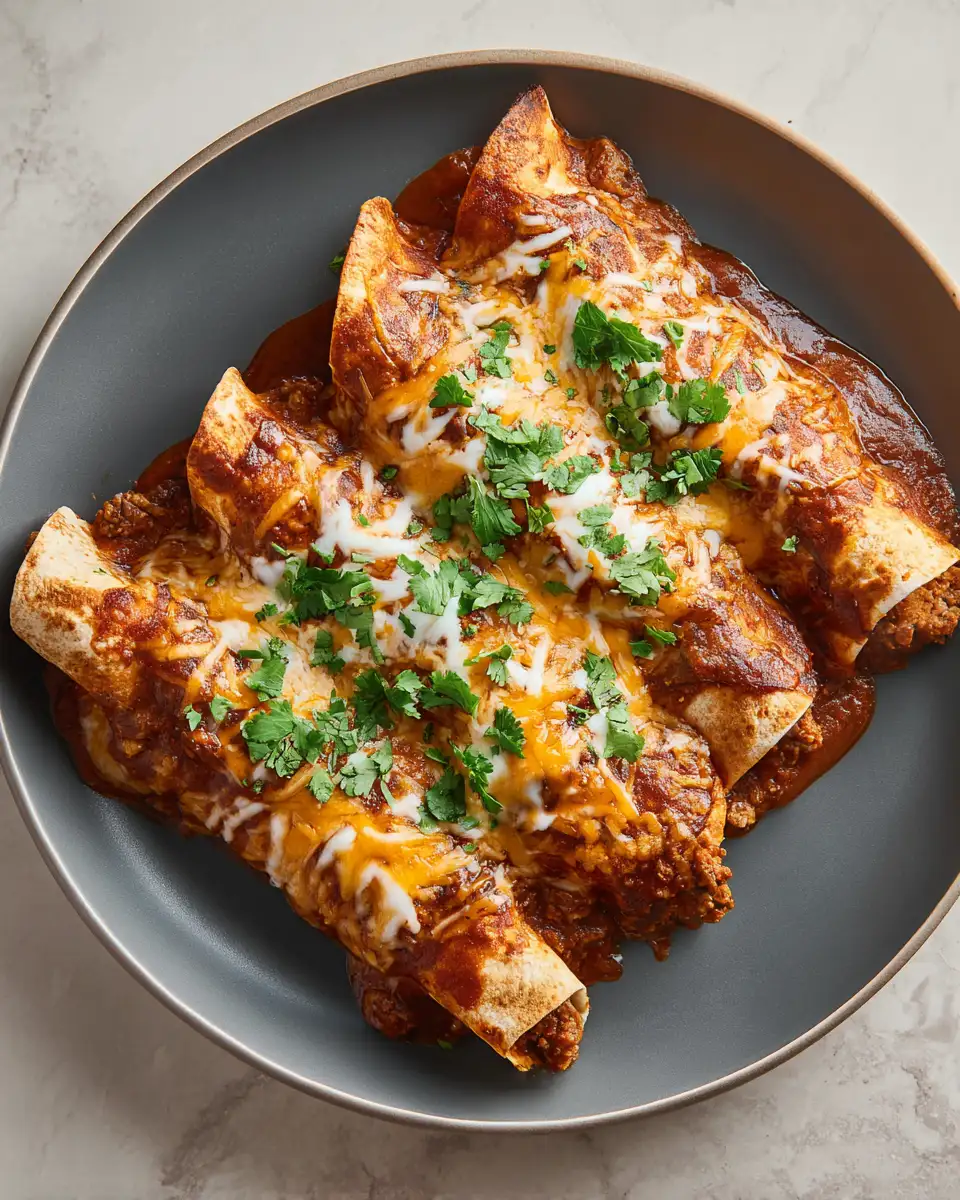 Easy and Delicious 5 Ingredient Beef Enchiladas You’ll Love - Featured Image
