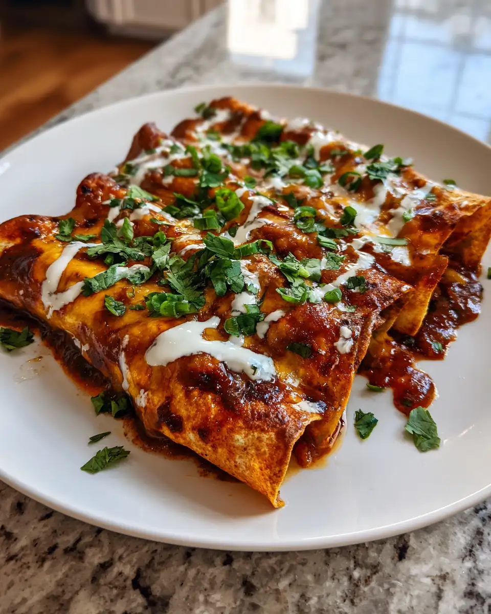 Final dish - Easy and Delicious 5 Ingredient Beef Enchiladas You’ll Love