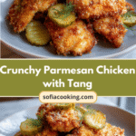 Crunchy Parmesan Chicken with Tangy Dill Pickle Delight