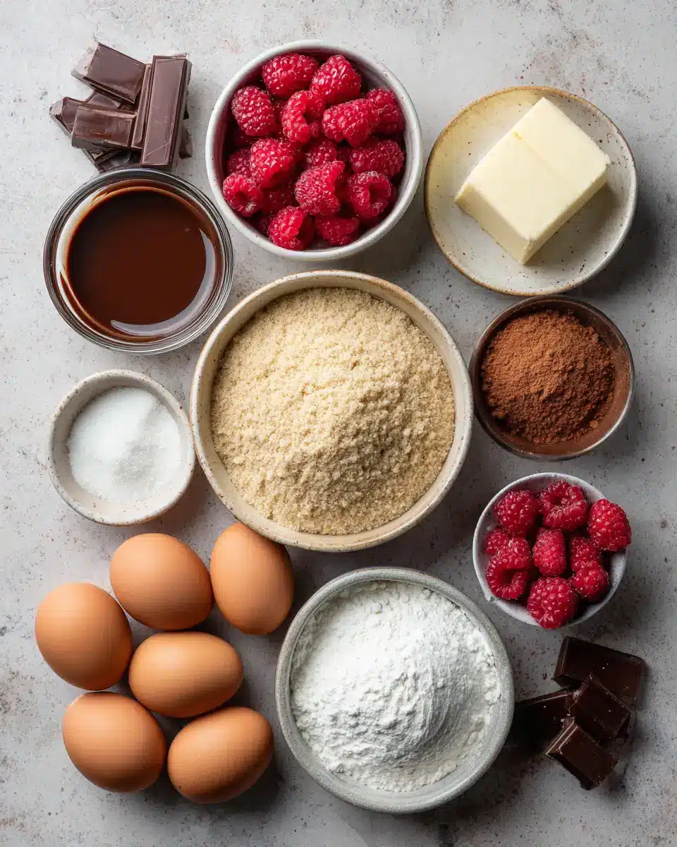 Ingredients for Decadent Dark Chocolate Raspberry Cheesecake Recipe That Will Wow Your Taste Buds