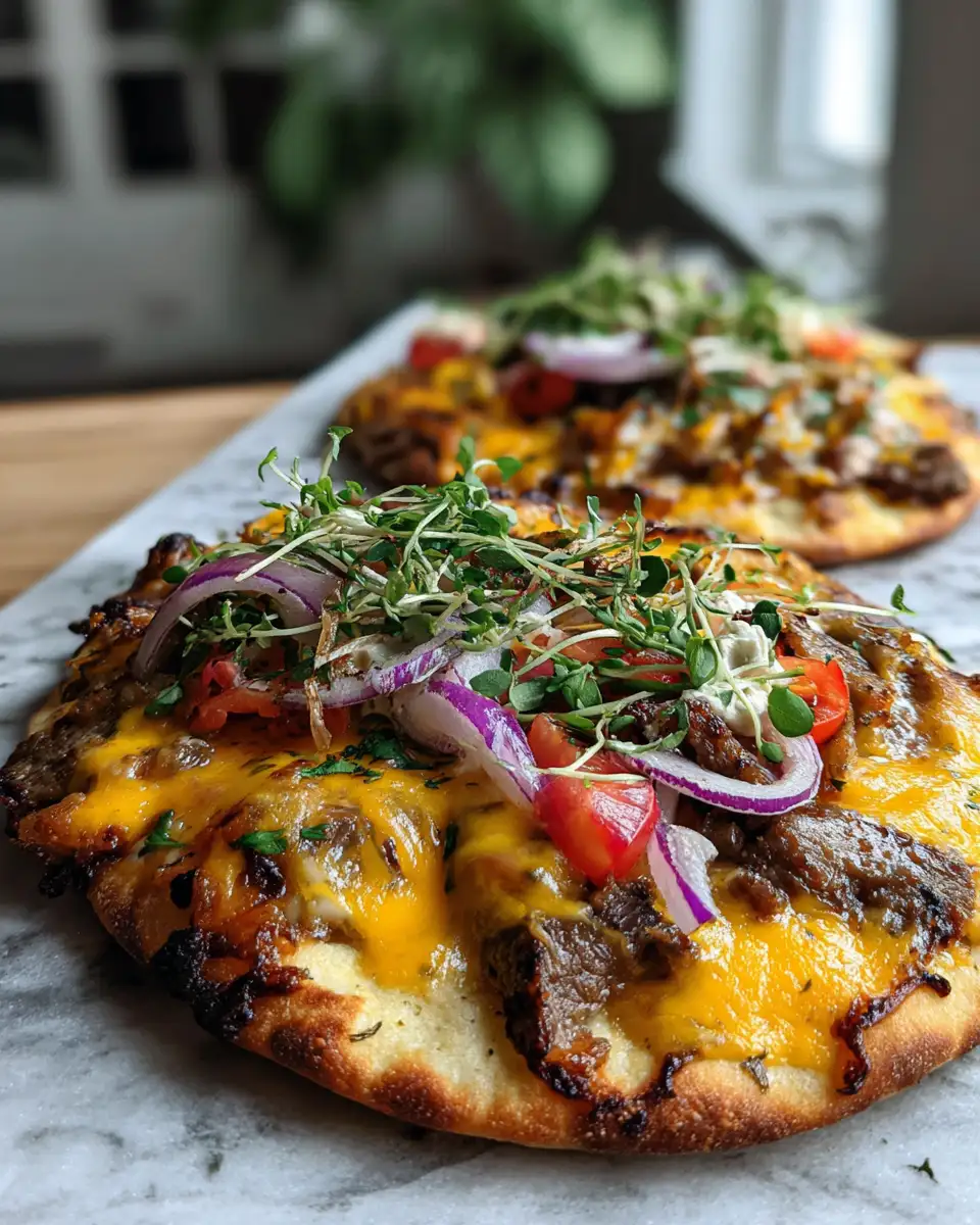 Mouthwatering Delicious Cheeseburger Flatbreads Recipe You Have to Try 7 Final dish - Mouthwatering Delicious Cheeseburger Flatbreads Recipe You Have to Try