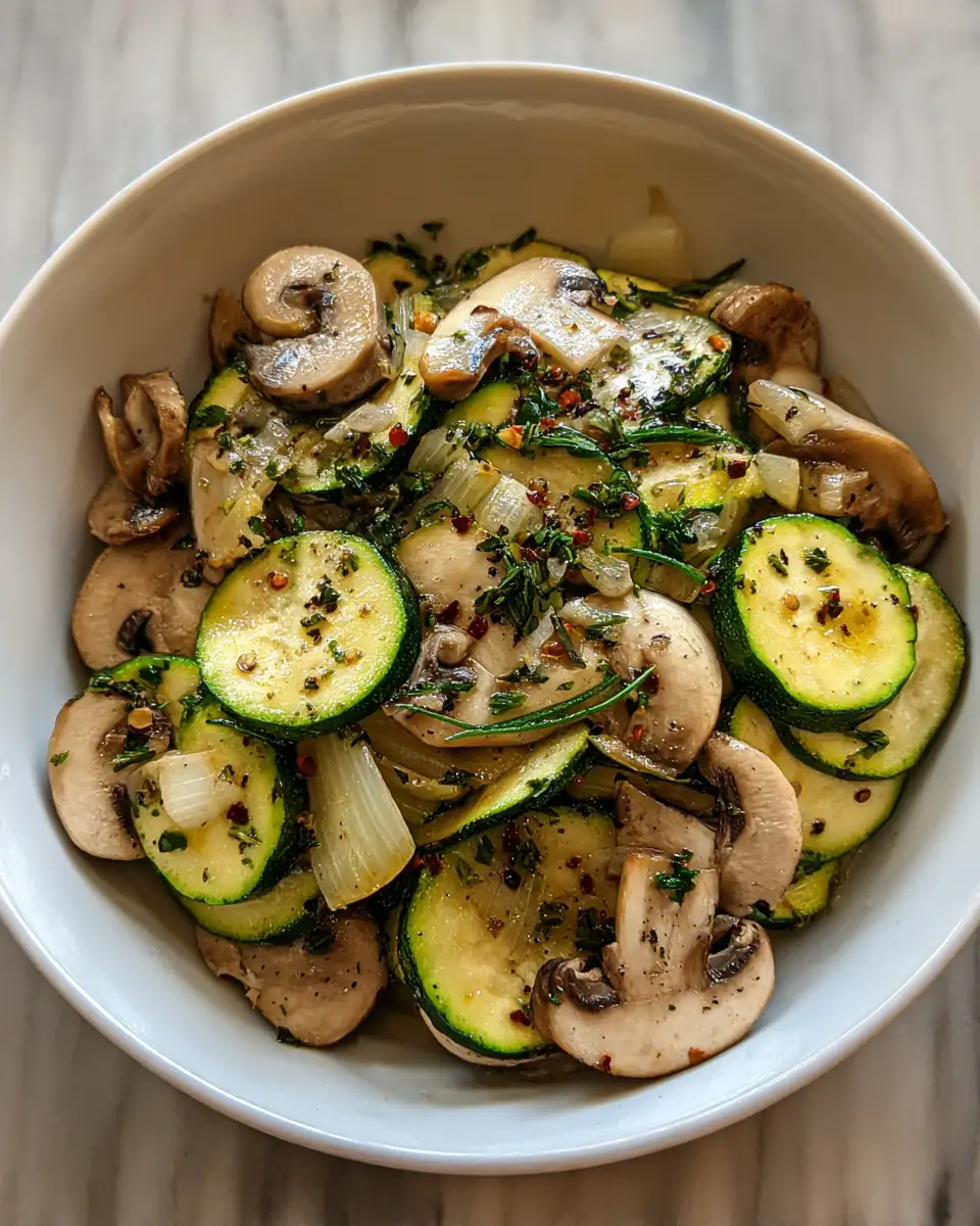 Ingredients for Easy and Delicious Sauteed Zucchini Mushrooms Recipe to Savor