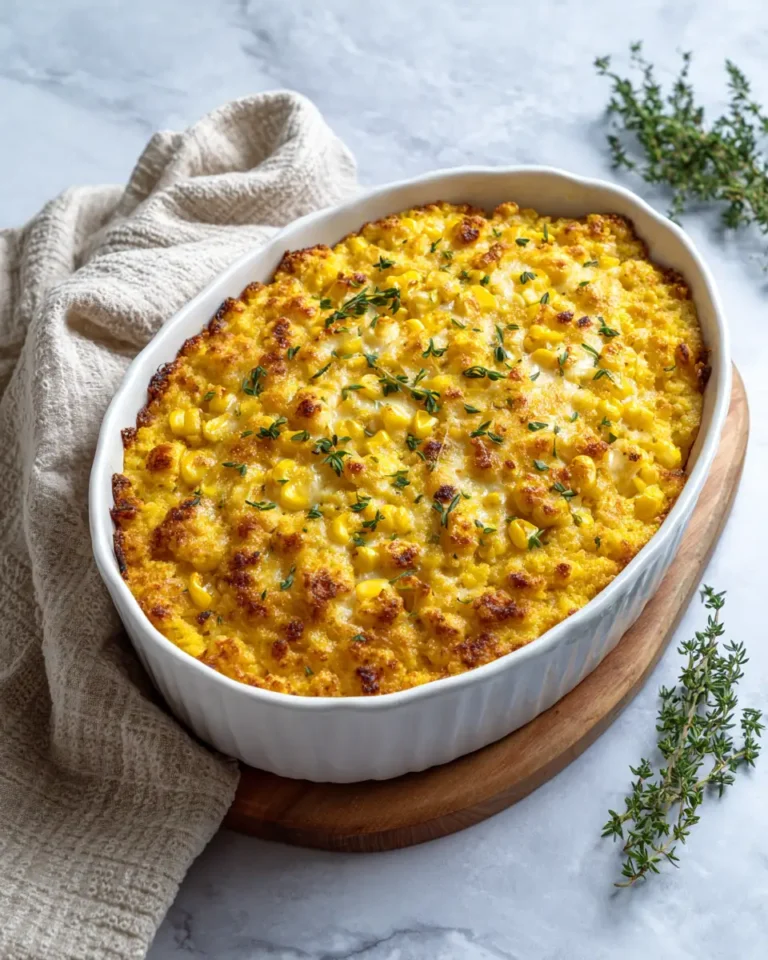 Sweet and Savory Honey Glazed Corn Casserole Recipe - Featured Image