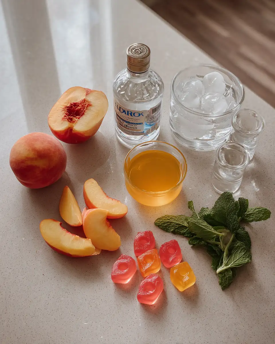 Ingredients for Sweet and Tangy Peach Ring Pop Shots That Will Steal the Show