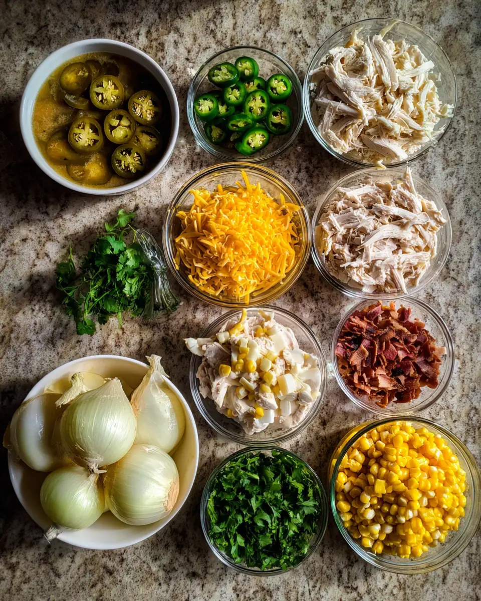 Spicy Jalapeño Popper Chicken Soup That Warms and Delights 5 Ingredients for Spicy Jalapeño Popper Chicken Soup That Warms and Delights