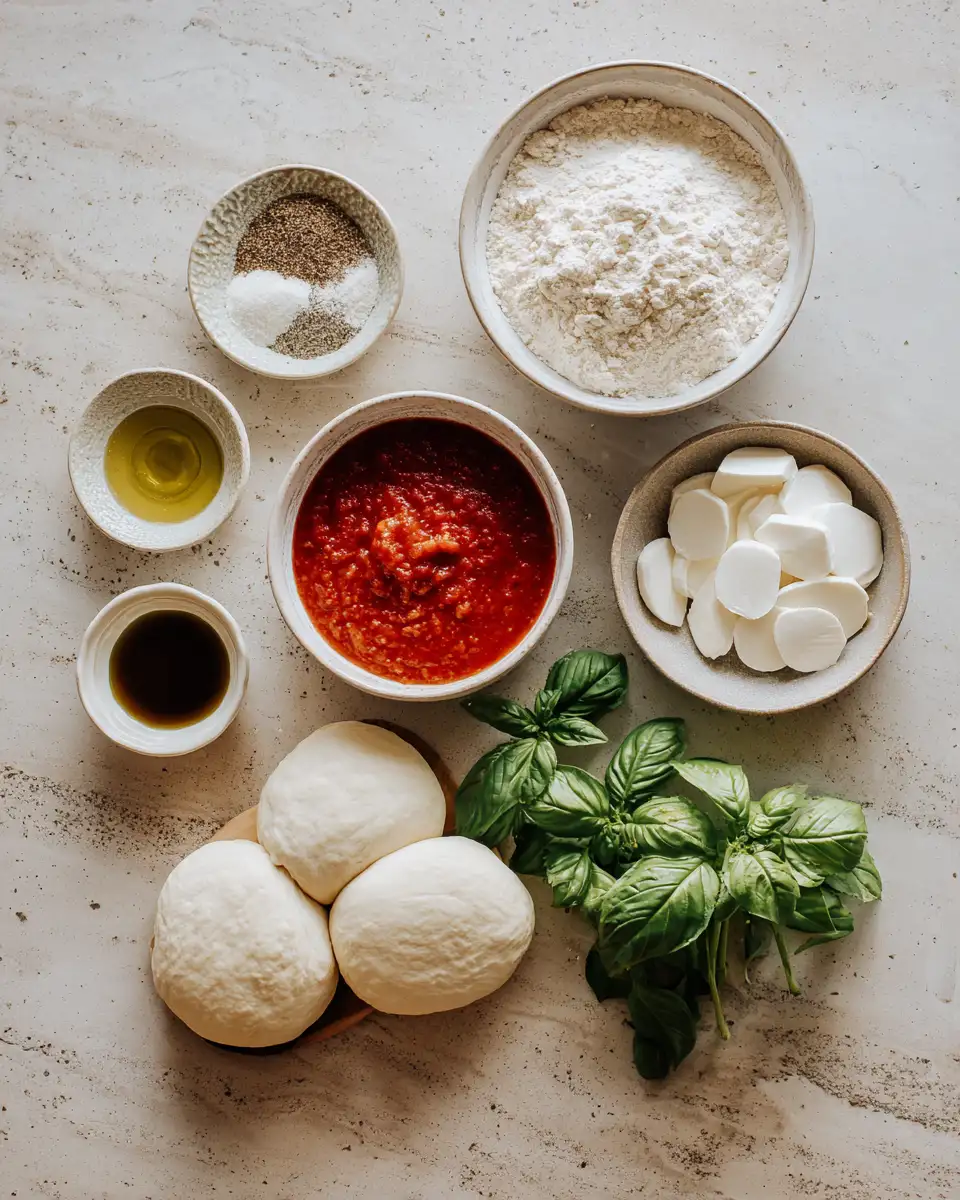 Ingredients for Be Mine Margherita Pizza A Delicious Slice of Love