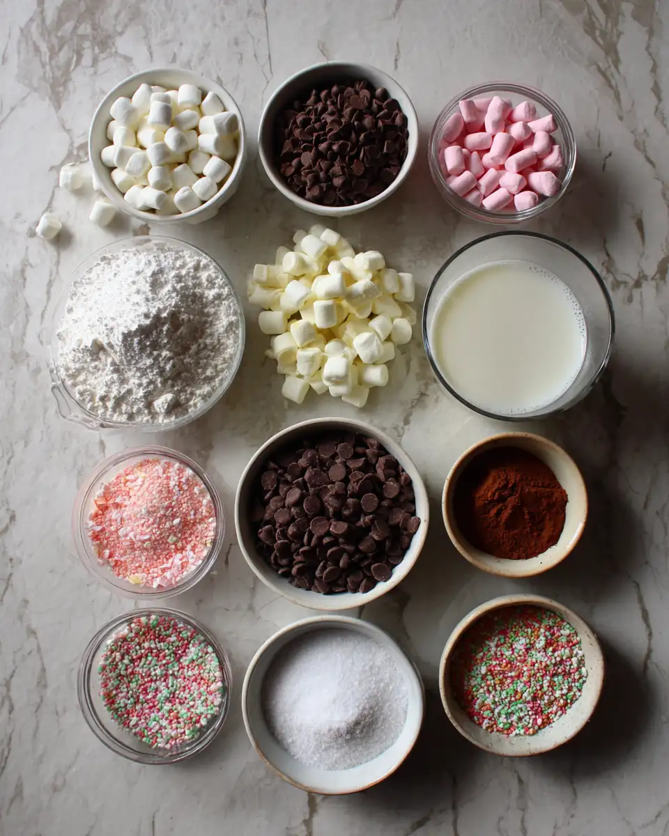 Ingredients for Cupid's Cocoa Bombs A Decadent Treat to Warm Your Heart